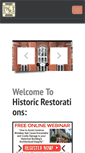 Mobile Screenshot of historic-restorations.com